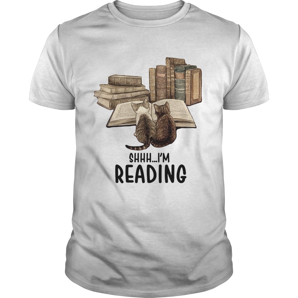 Cat shhh Im reading book shirt