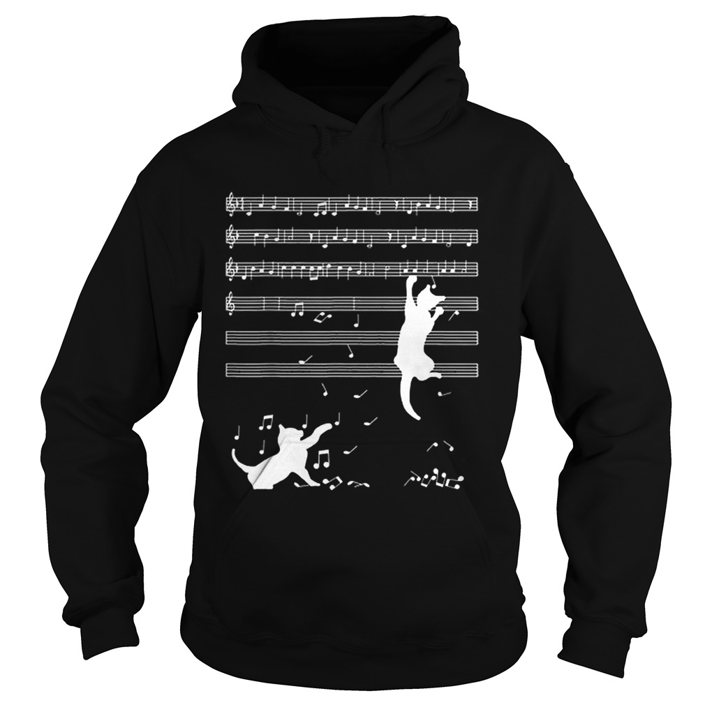 Cats Playing Musical Notes And Make It Down Hoodie