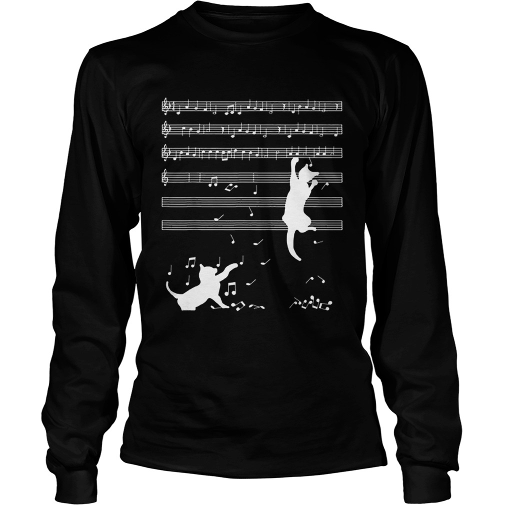 Cats Playing Musical Notes And Make It Down LongSleeve