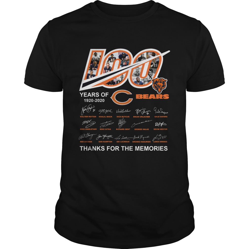 Chicago Bears 100 years anniversary 2020 shirt