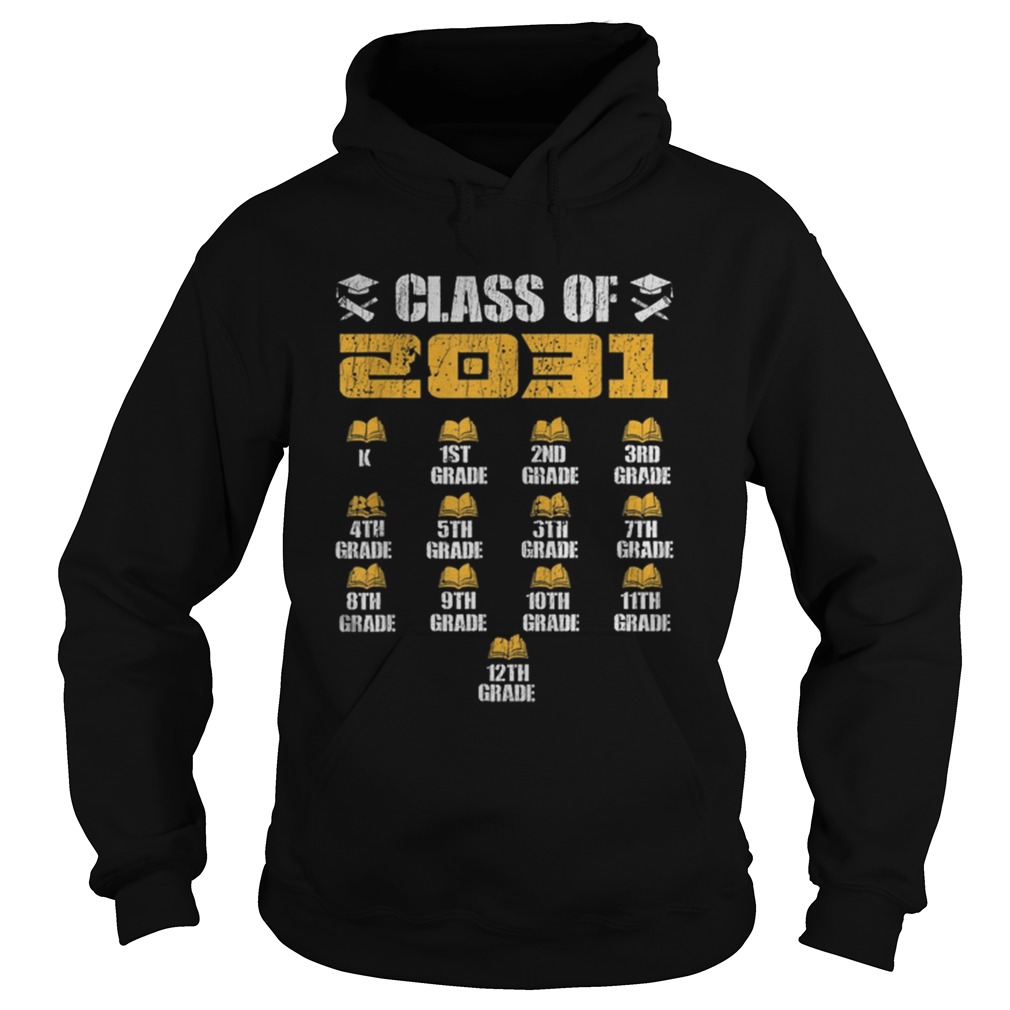 Class of 2031 Grow With Me with space for checkmarks Hoodie
