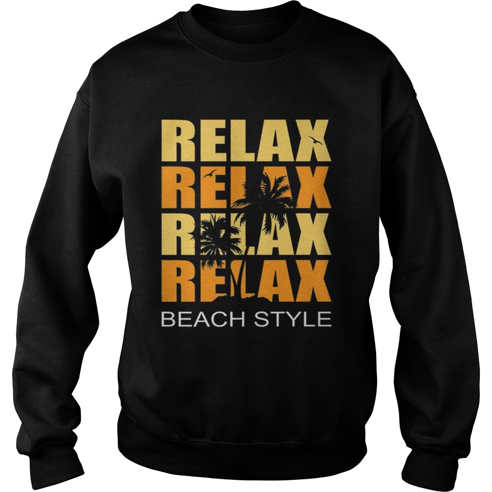 Cute Relax Sunset Beach Vacation Palm Tree Holiday Premium Sweatshirt