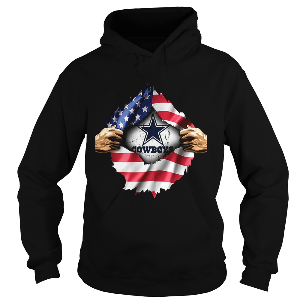 Dallas Cowboys inside America flag Independence day 4th of July Hoodie