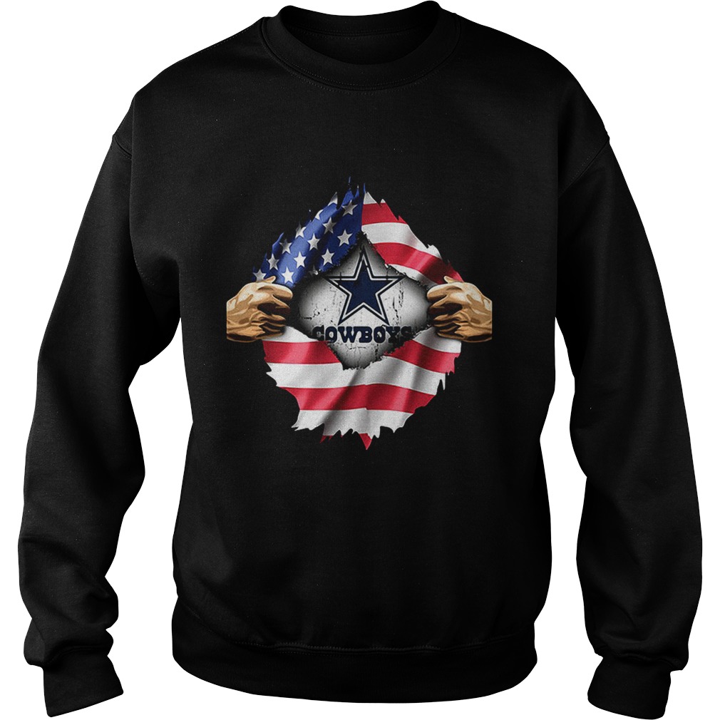Dallas Cowboys inside America flag Independence day 4th of July Sweatshirt