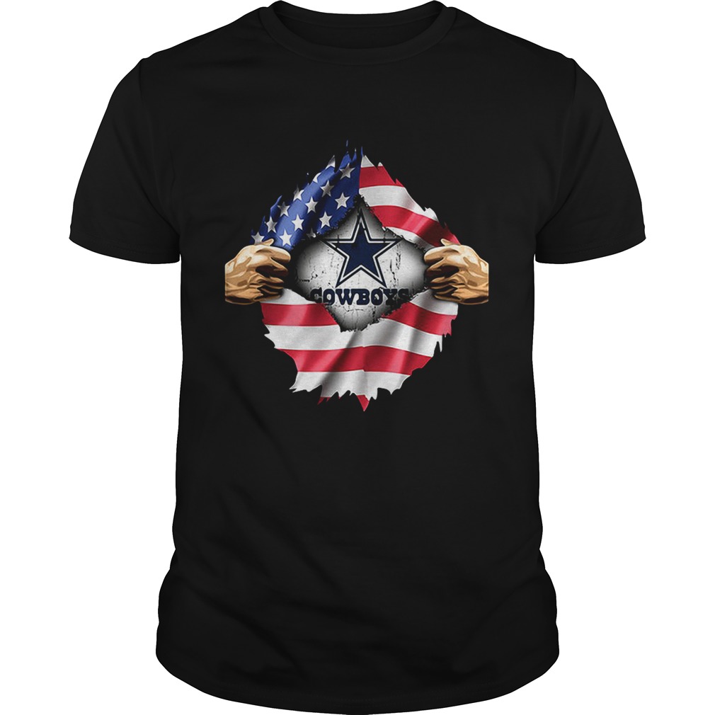 Dallas Cowboys inside America flag Independence day 4th of July shirt