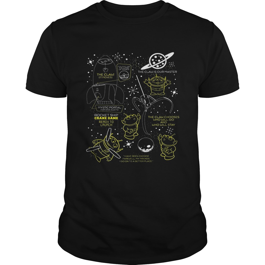 Disney Pixar Toy Story Alien Claw Hive Master Map Bee Hive shirt