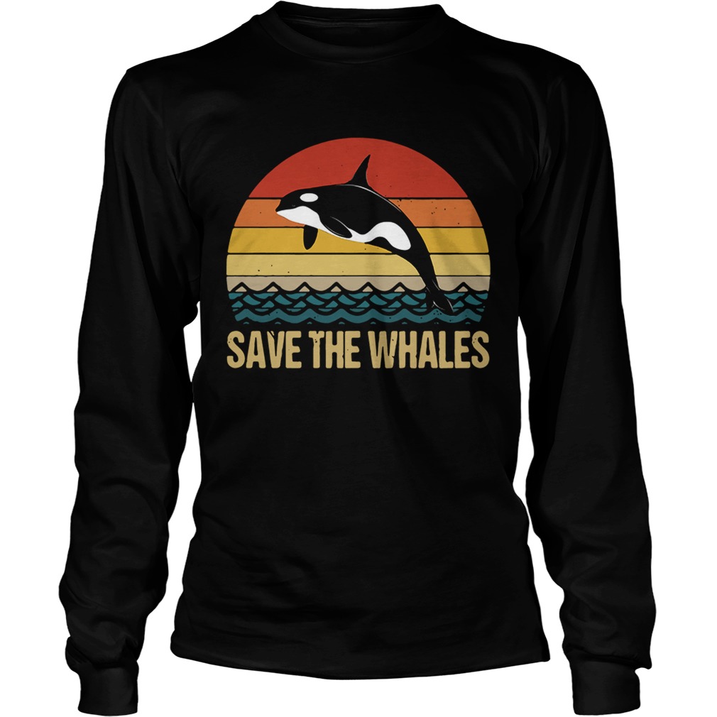 Dolphin save the Whales sunset LongSleeve