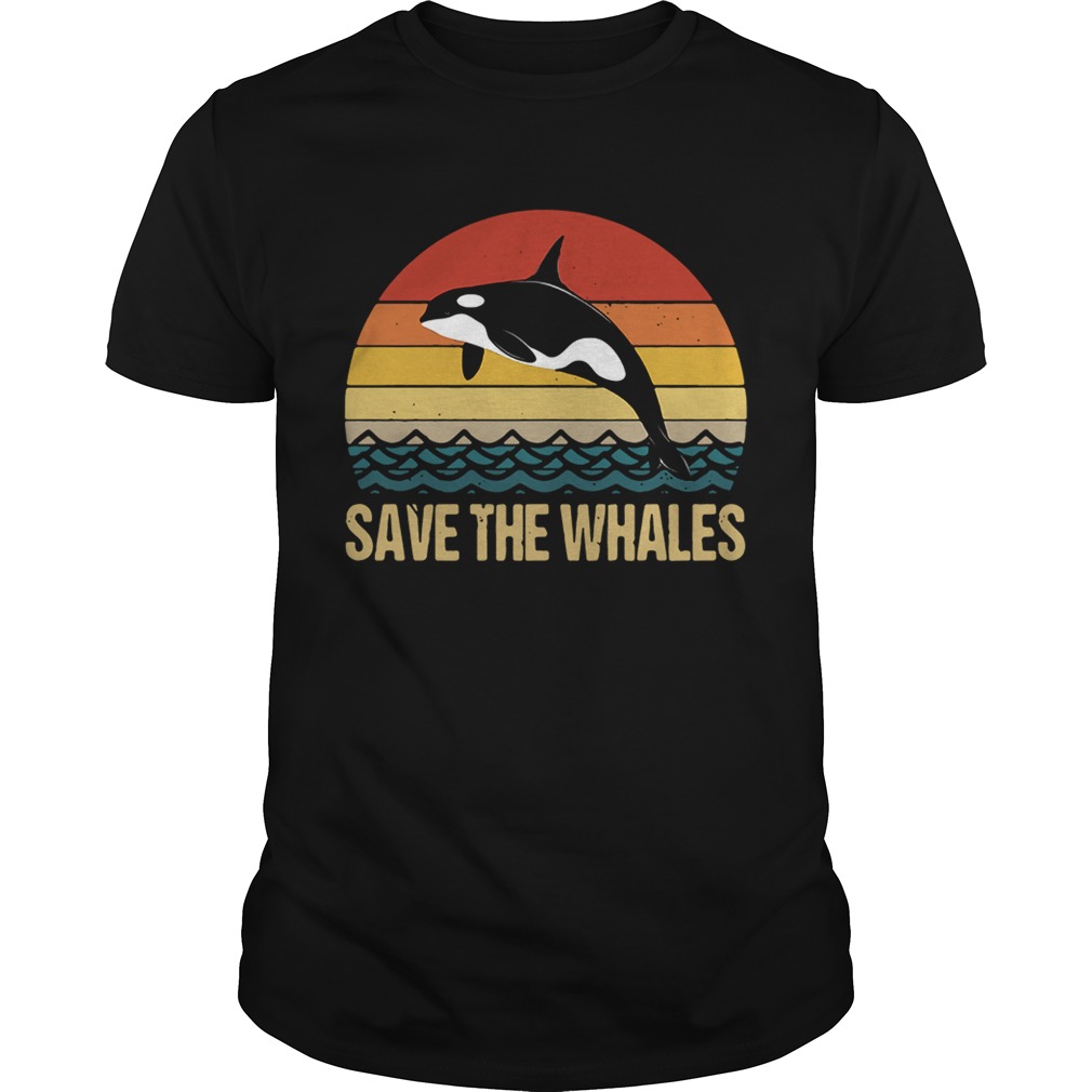 Dolphin save the Whales sunset Unisex