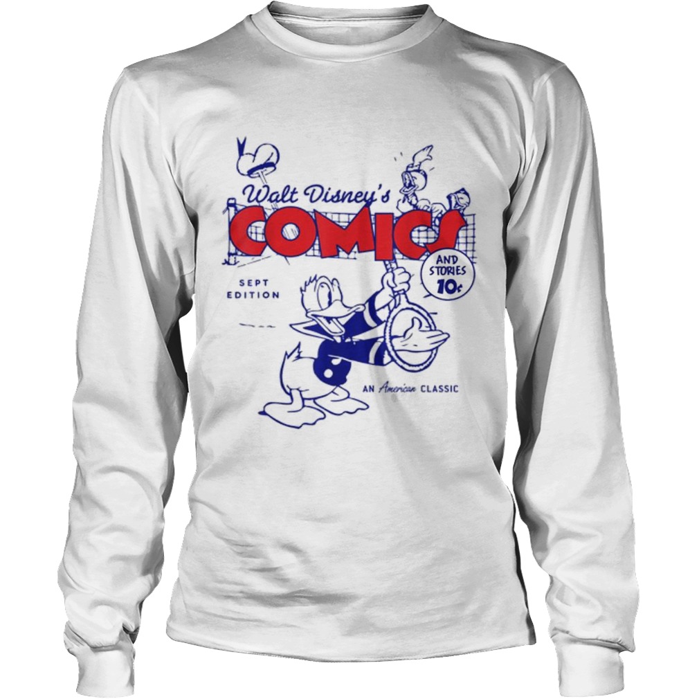 Donald Duck Playing Tennis Retro Comic Cover Hat LongSleeve