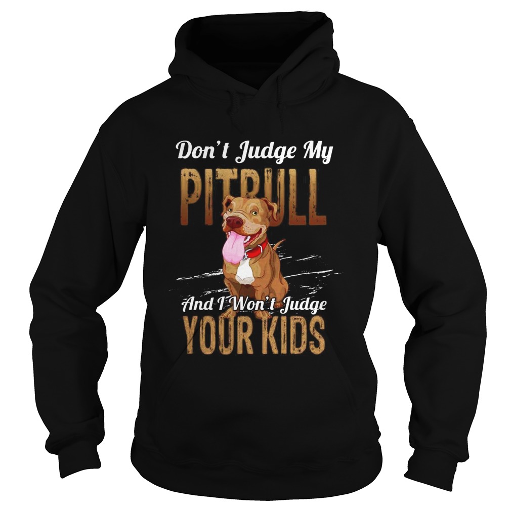 Dont judge my Pitbull and I wont Judge your kids Hoodie