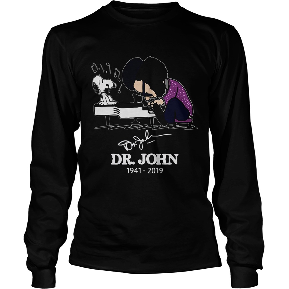 Dr John and Snoopy mashup Schroeder playing piano signature LongSleeve
