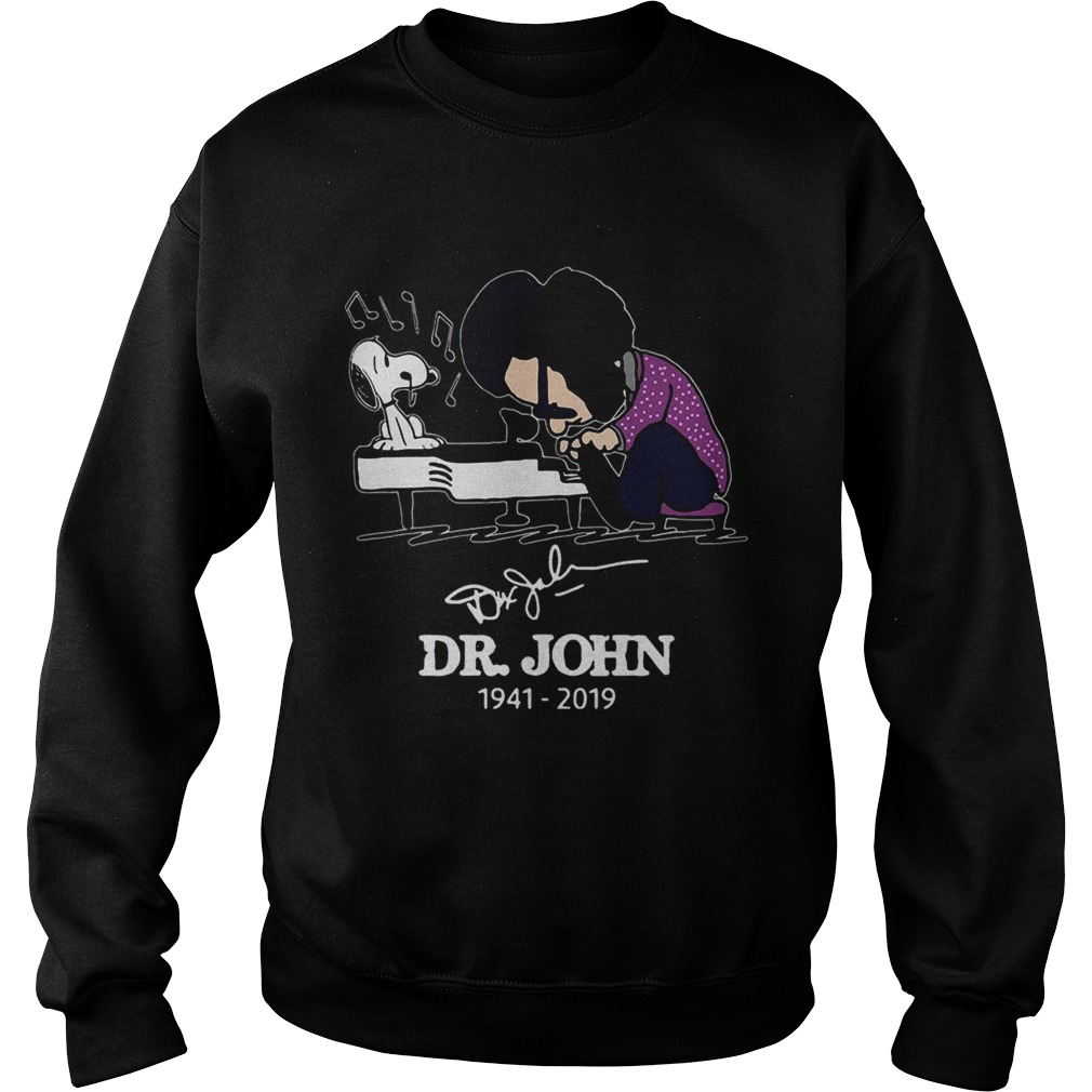 Dr John and Snoopy mashup Schroeder playing piano signature Sweatshirt