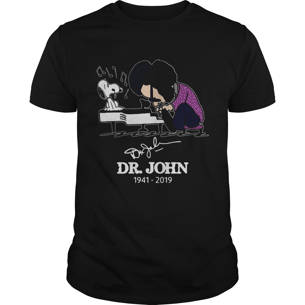 Dr John and Snoopy mashup Schroeder playing piano signature shirt