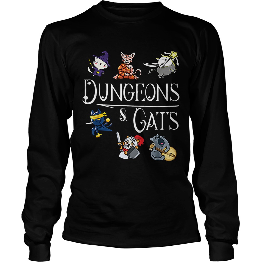 Dungeons and Cats Cartoon Character Cat Lover LongSleeve