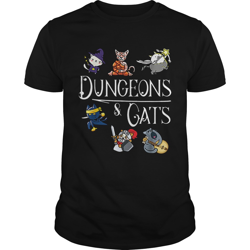 Dungeons and Cats Cartoon Character Cat Lover shirt