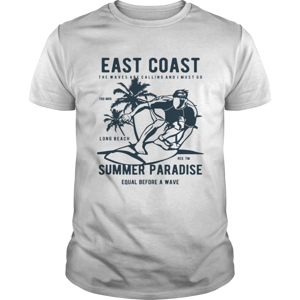 East Coast Summer Paradise Beach Vacation shirt