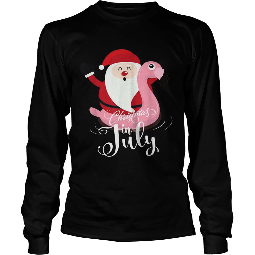 Flamingo Christmas In July Party Xmas Partys LongSleeve