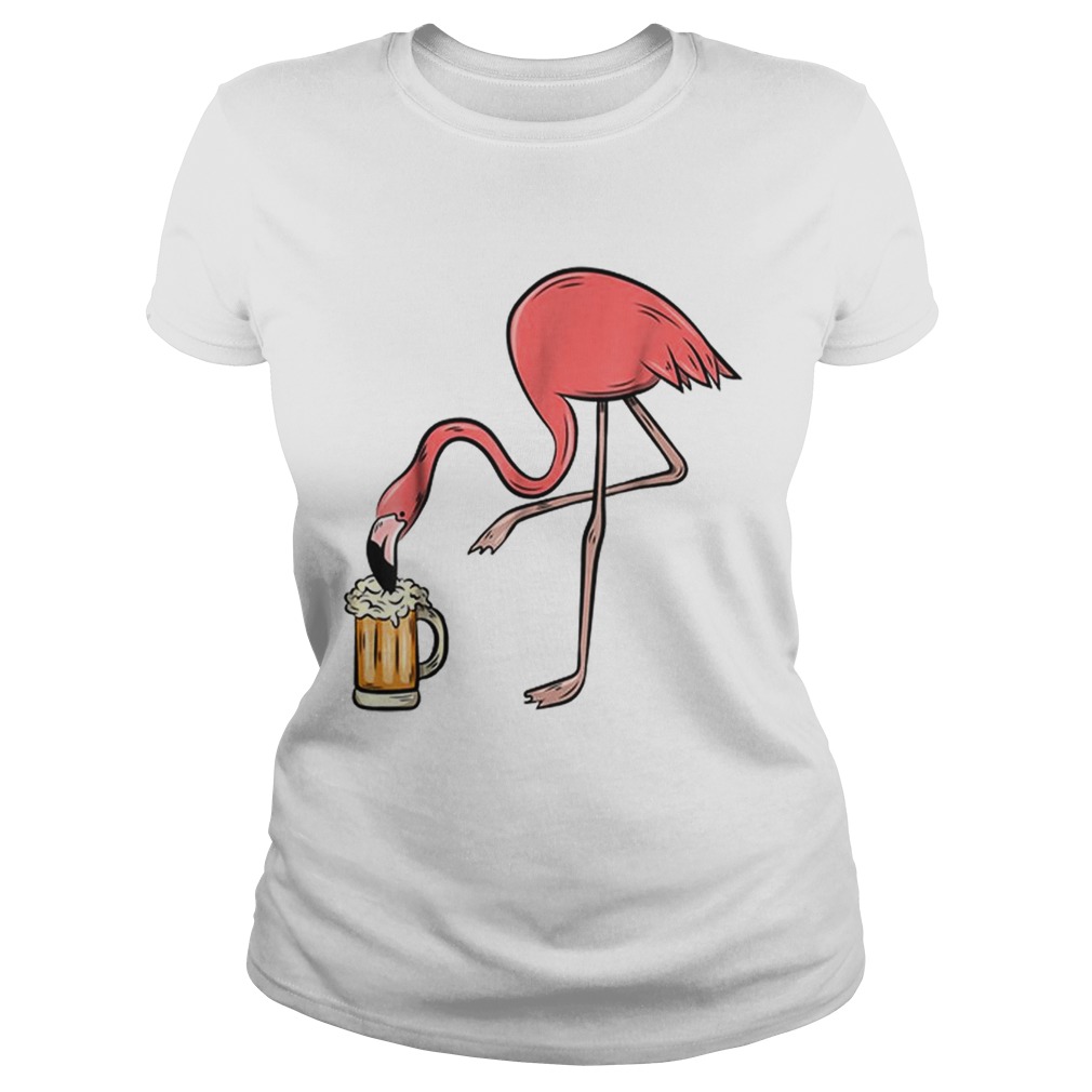 Flamingo Drinking BeerPink Flamingo Classic Ladies