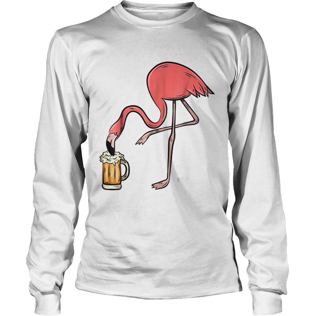 Flamingo Drinking BeerPink Flamingo LongSleeve