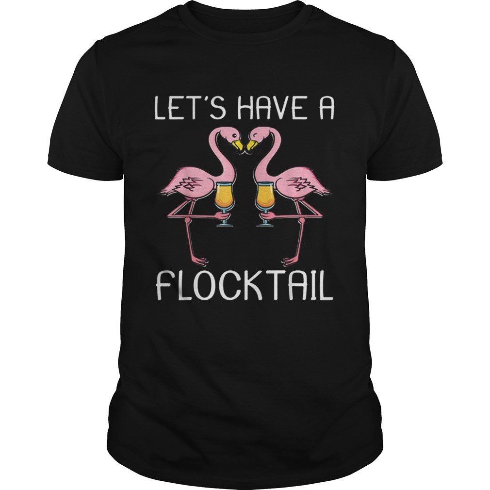 Flamingo Flocktail Drinking Party Bird shirt