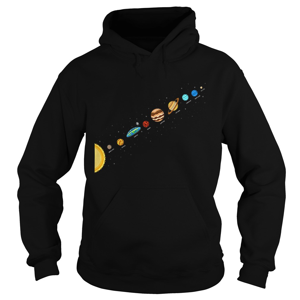 Flat Earth Believers Solar System View Flat Earth Society Hoodie