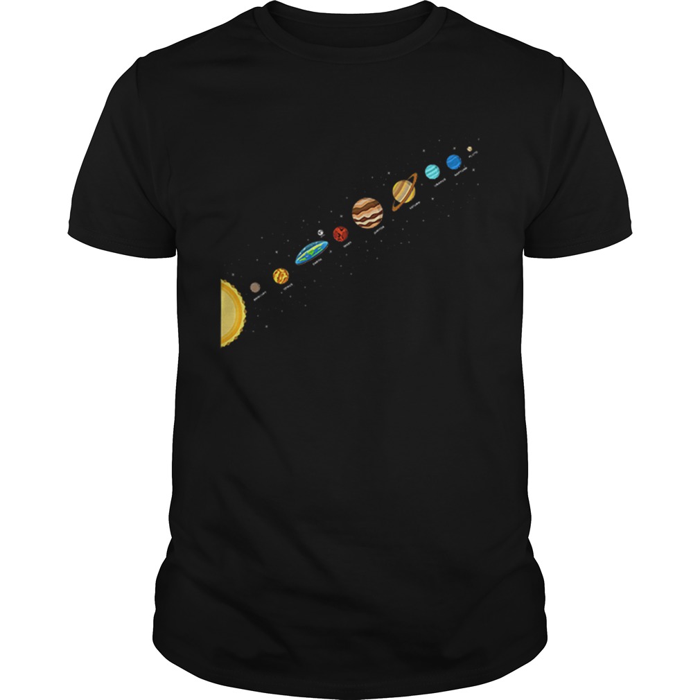 Flat Earth Believers Solar System View Flat Earth Society shirt