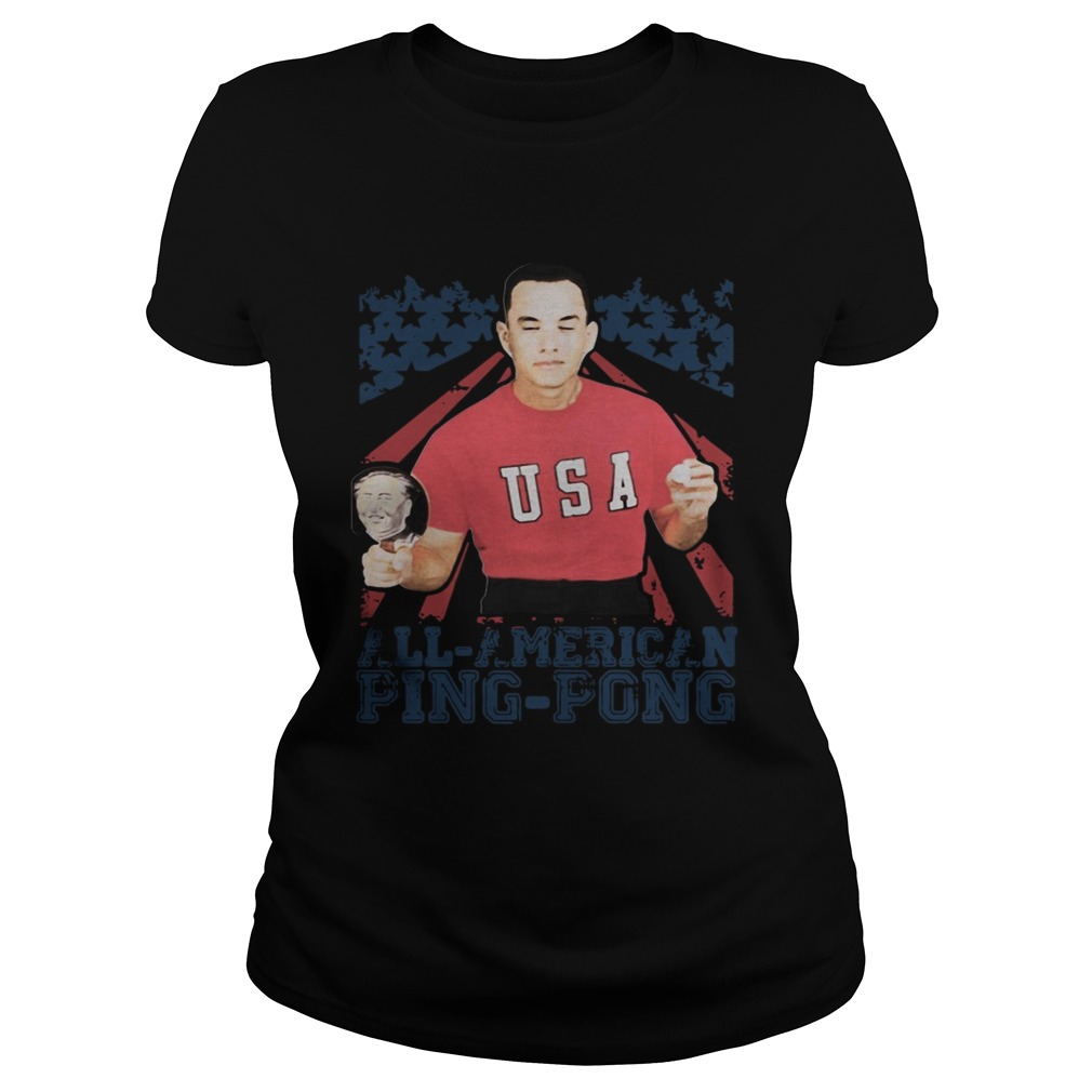Forrest Gump American Flag All American Ping Pong Classic Ladies