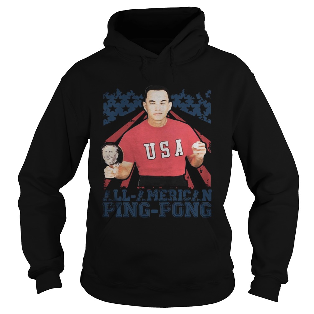 Forrest Gump American Flag All American Ping Pong Hoodie