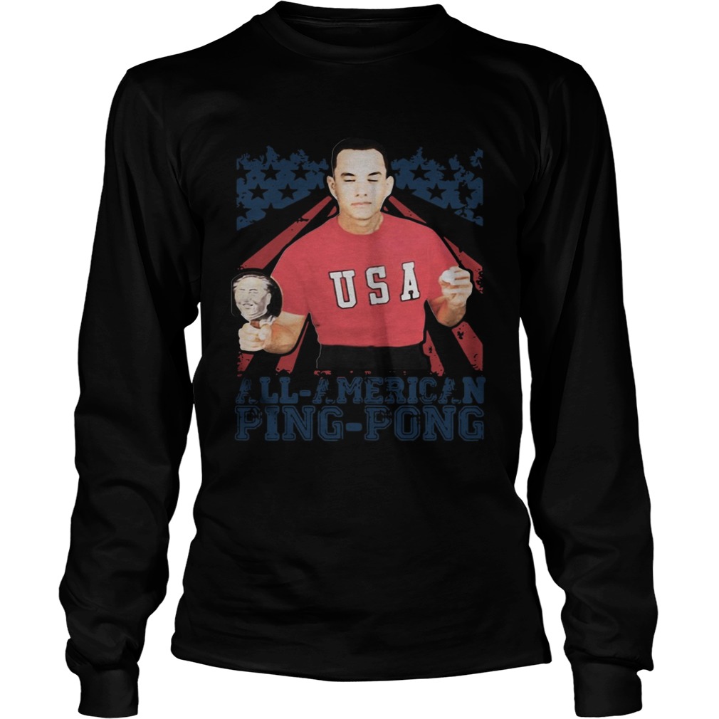 Forrest Gump American Flag All American Ping Pong LongSleeve