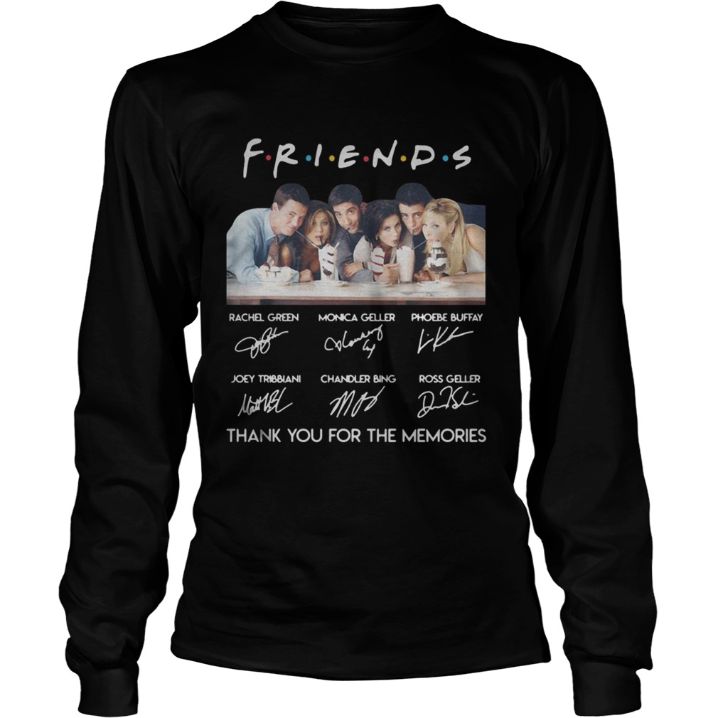 Friends characters signature thank you for the memories LongSleeve