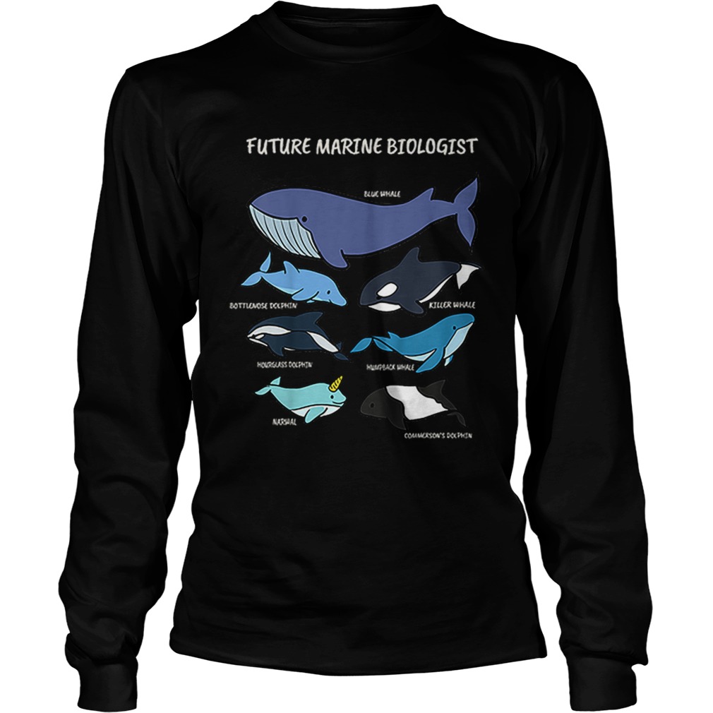 Future Marine Biologist Types of Whales and Dolphins Whale Let It Be Nature LongSleeve