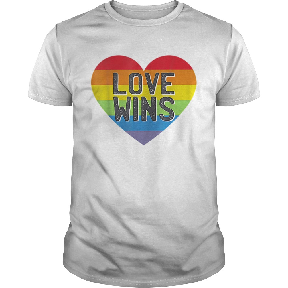 Gay Pride Love Without Limits Love Wins Rainbow Heart LGBT shirt