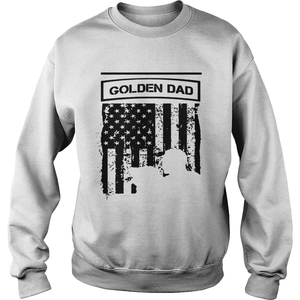 Golden Black Dad American Flag TShirt Sweatshirt