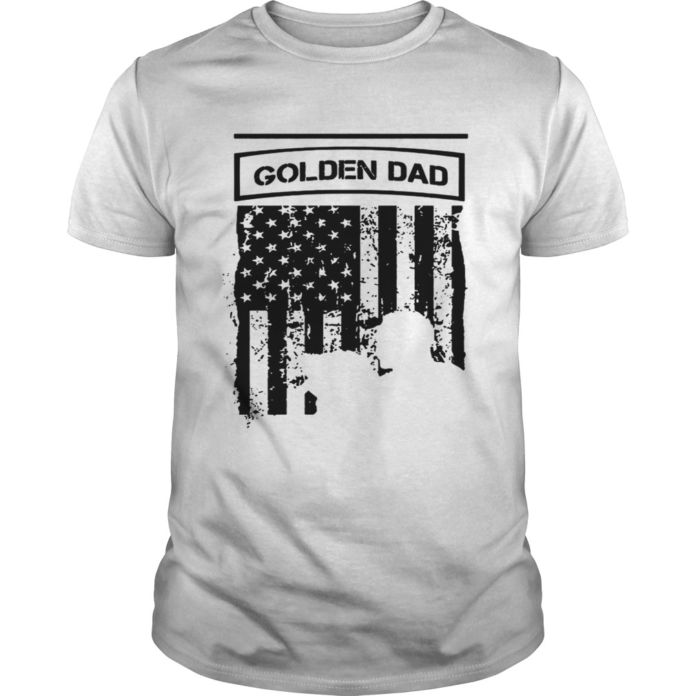 Golden Black Dad American Flag TShirt Unisex
