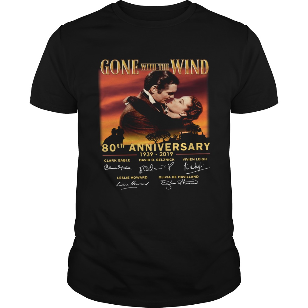 Gone With The Wind 80th Anniversary 19392019 signatures shirt
