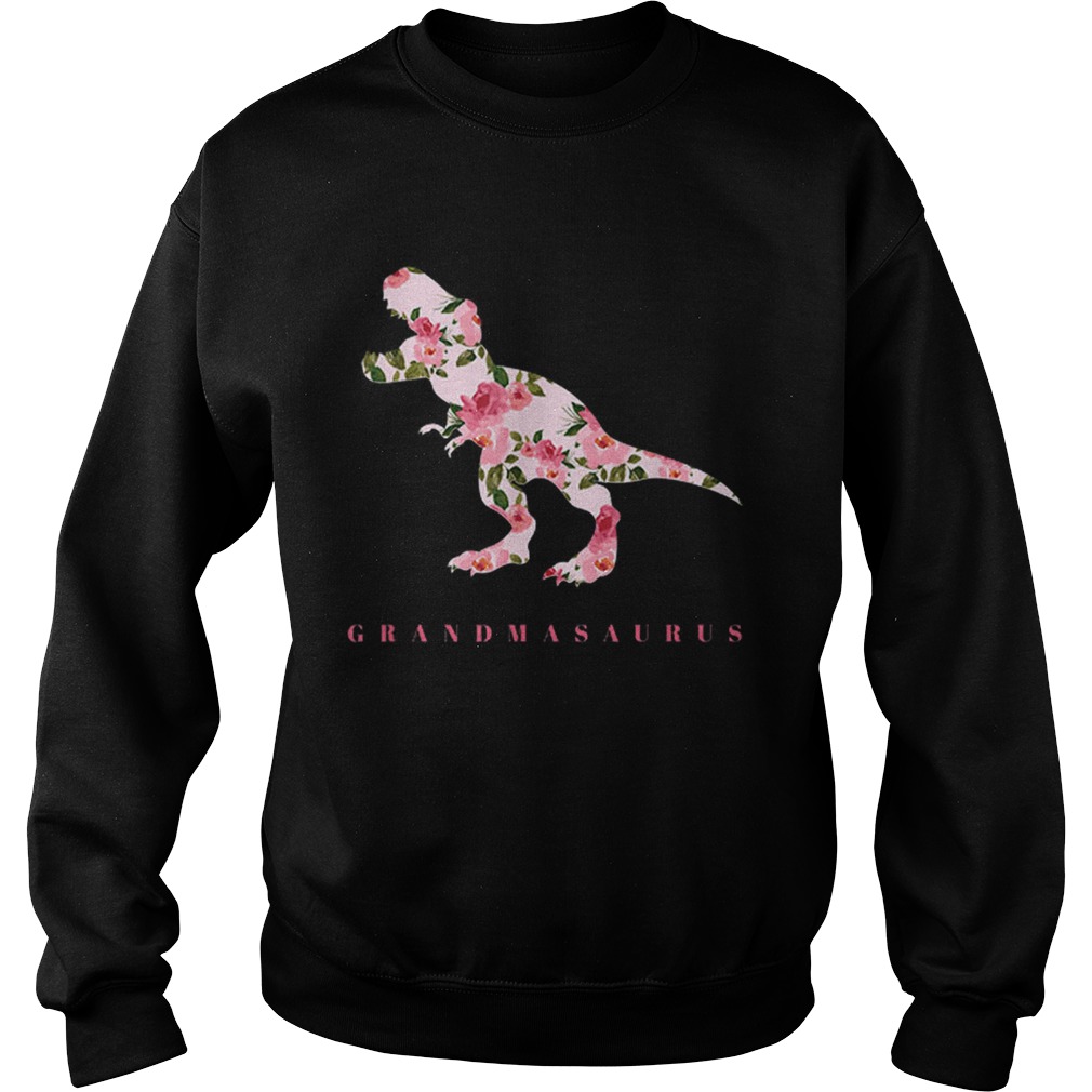 Grandmasaurus With Floral Dinosaur For Women Sweatshirt