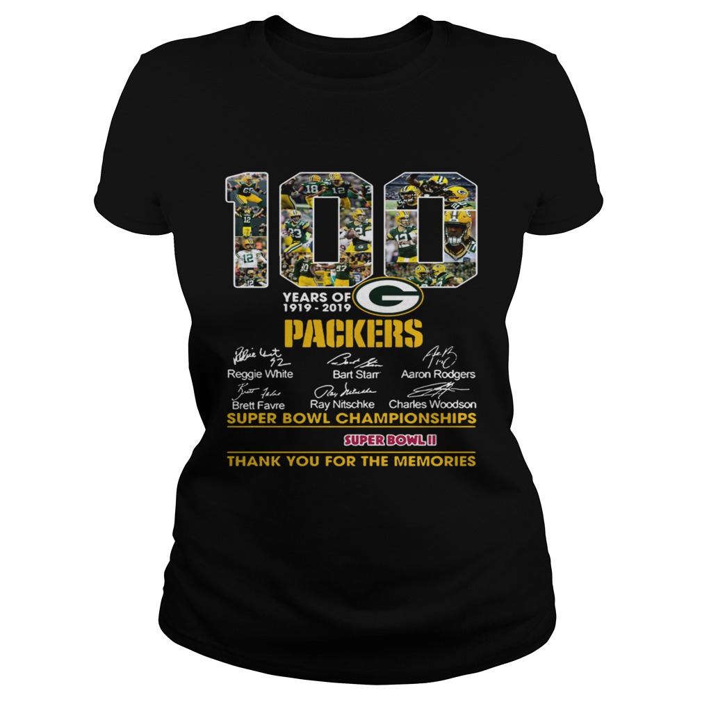 Green Bay Packers 100th anniversary 19192019 signature Classic Ladies