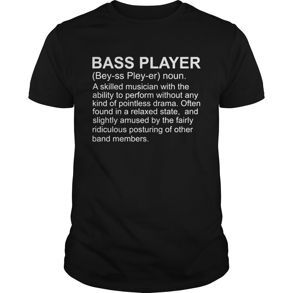 Guitar bass player definition shirt