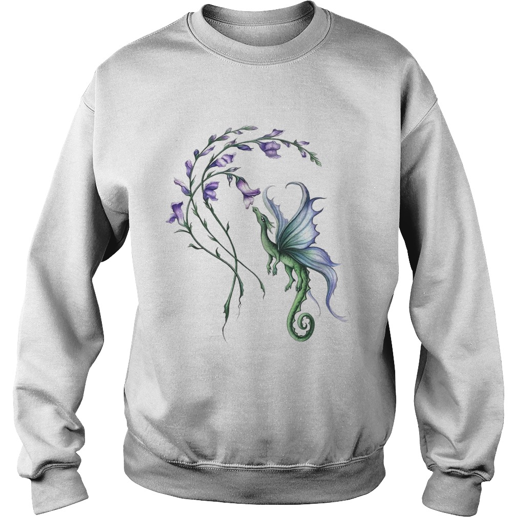 Harebell flower and Dragon Sweatshirt