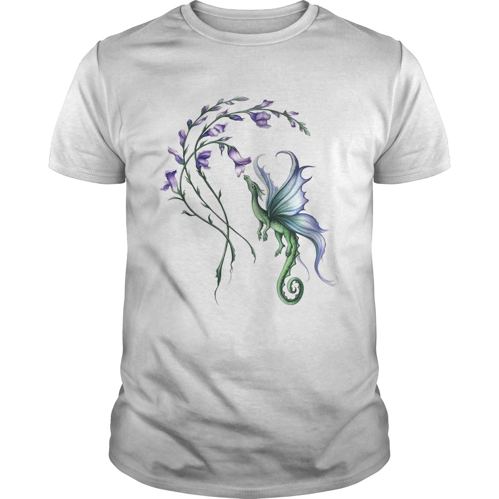 Harebell flower and Dragon shirt