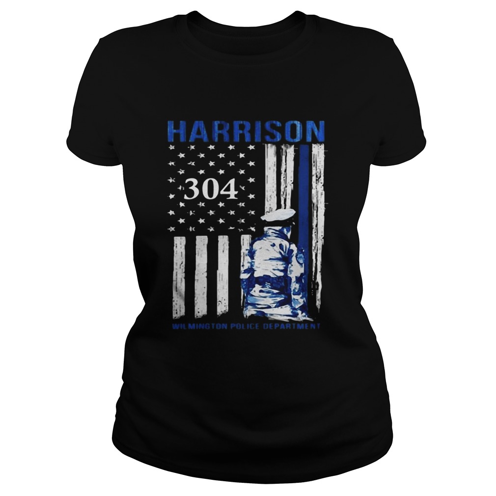 Harrison Wilmington Police Department American flag Classic Ladies