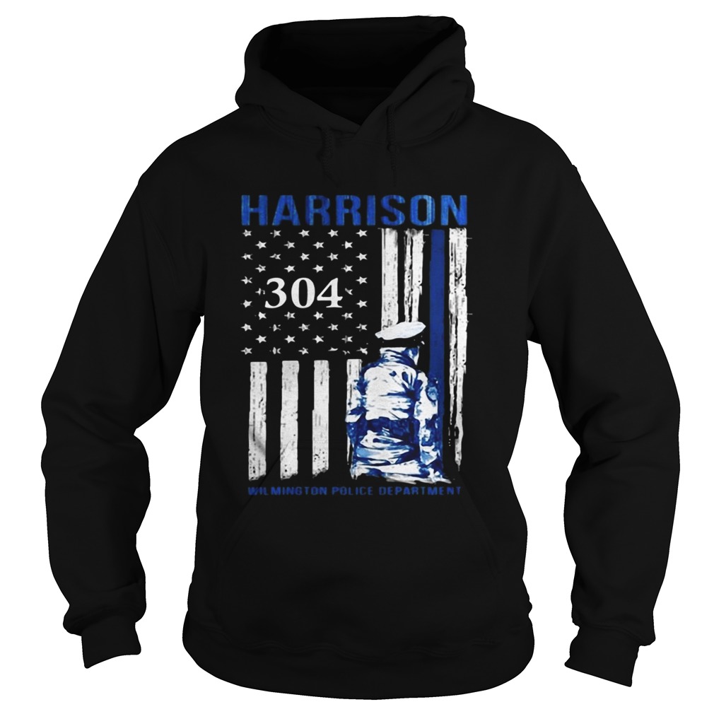 Harrison Wilmington Police Department American flag Hoodie