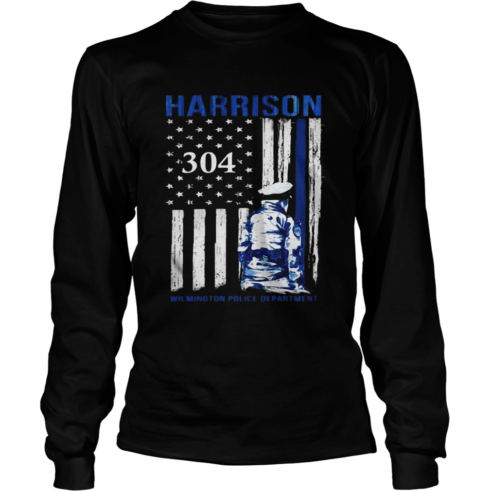 Harrison Wilmington Police Department American flag LongSleeve