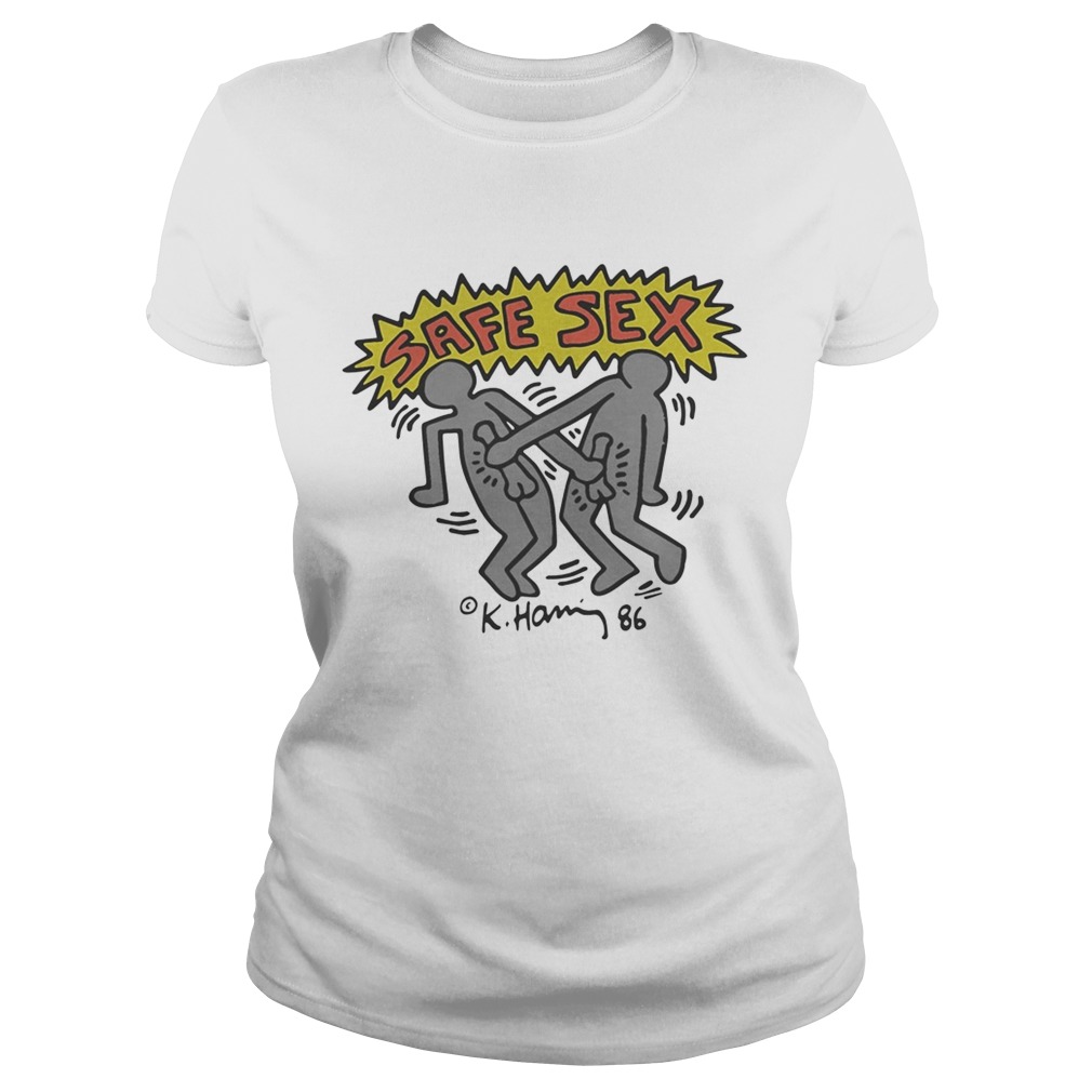 Harry Styles Keith Haring Safe Sex Shirt Classic Ladies