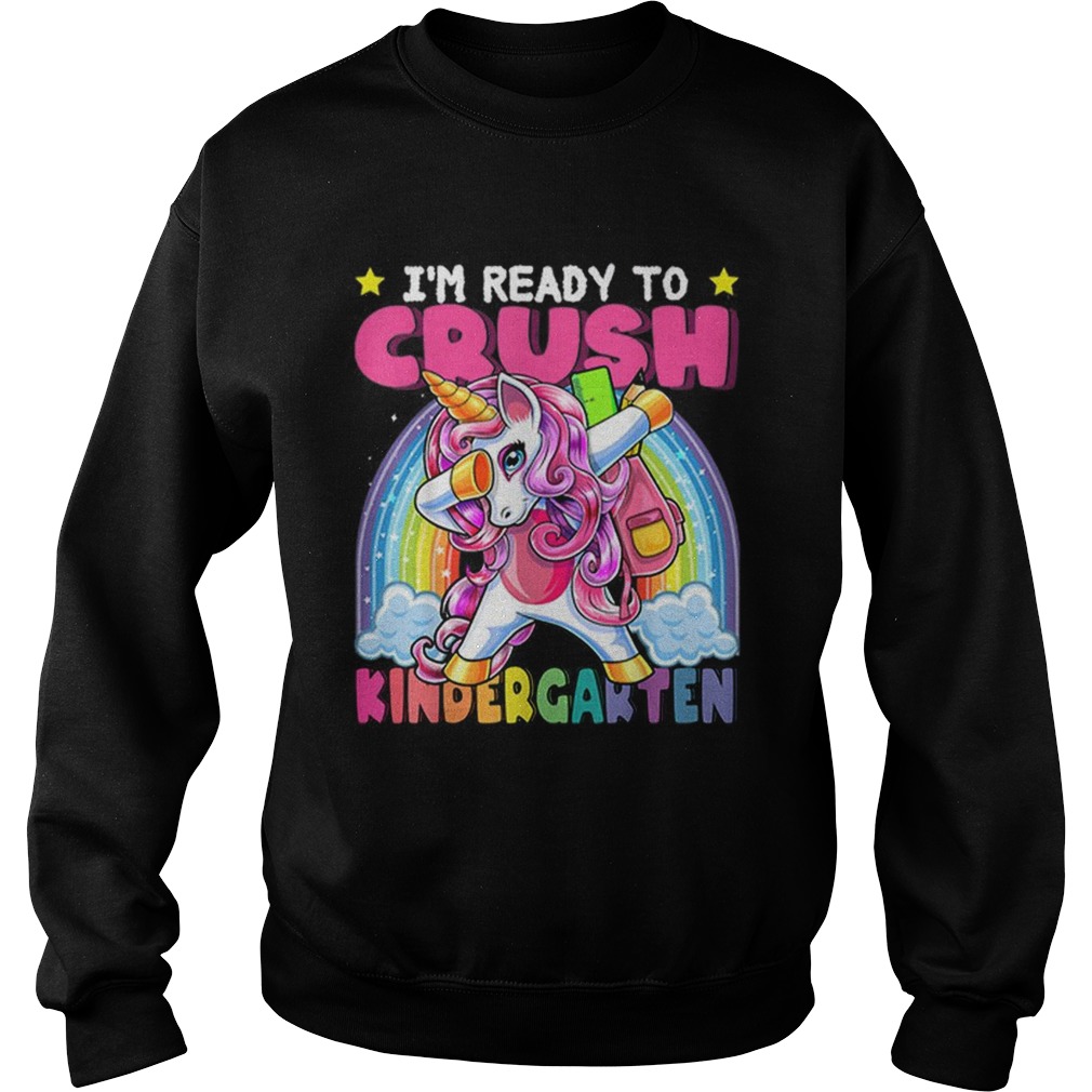 Hot Kindergarten Dabbing Unicorn Crush Ranibow Sweatshirt