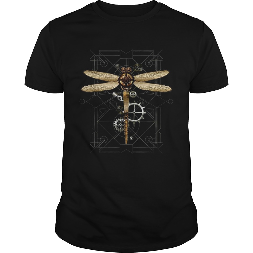 Hot Steampunk Dragonfly Vintage Gears Goth shirt