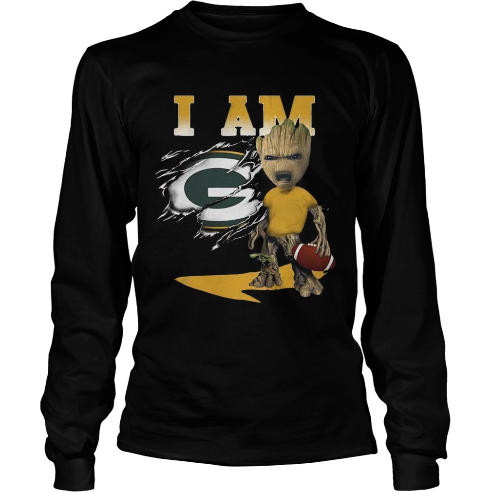 I Am Green Bay Packers Baby Groot LongSleeve