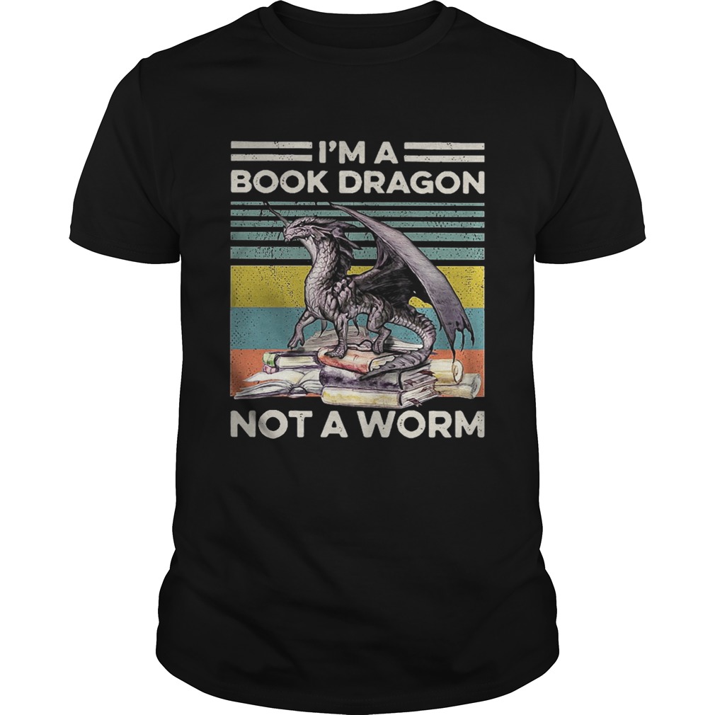 Im a book dragon not a worm vintage Unisex