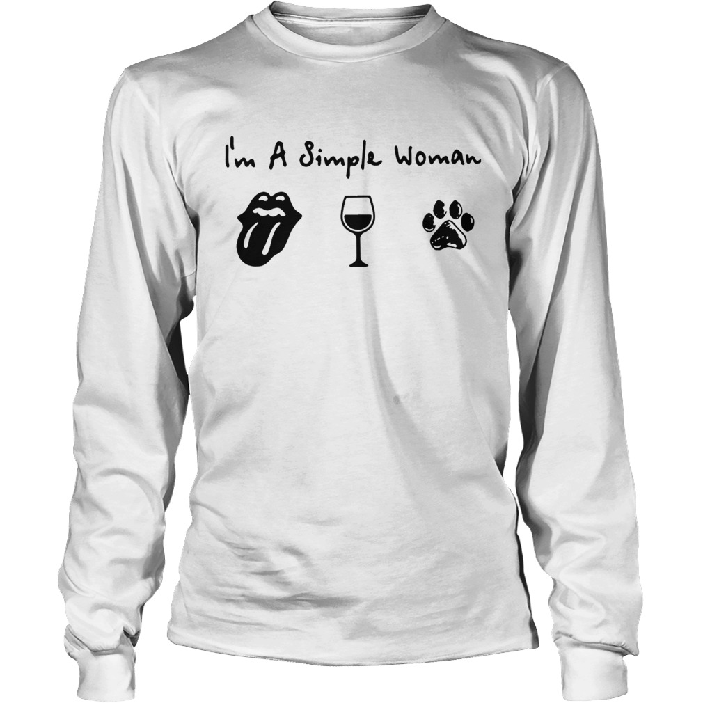 Im a simple woman I love Cardi B wine and dog LongSleeve