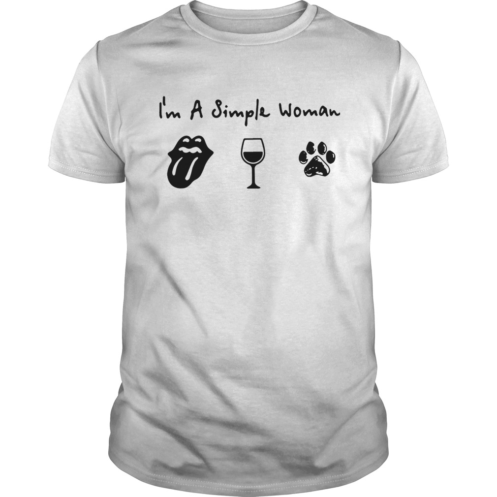 Im a simple woman I love Cardi B wine and dog shirt